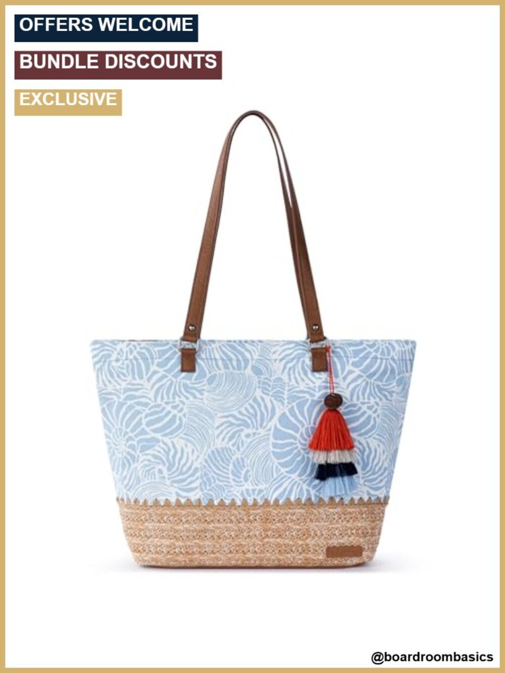 Repreve Eco-Twill Tote Bag - Large Shoulder Tote with Zipper and Pockets